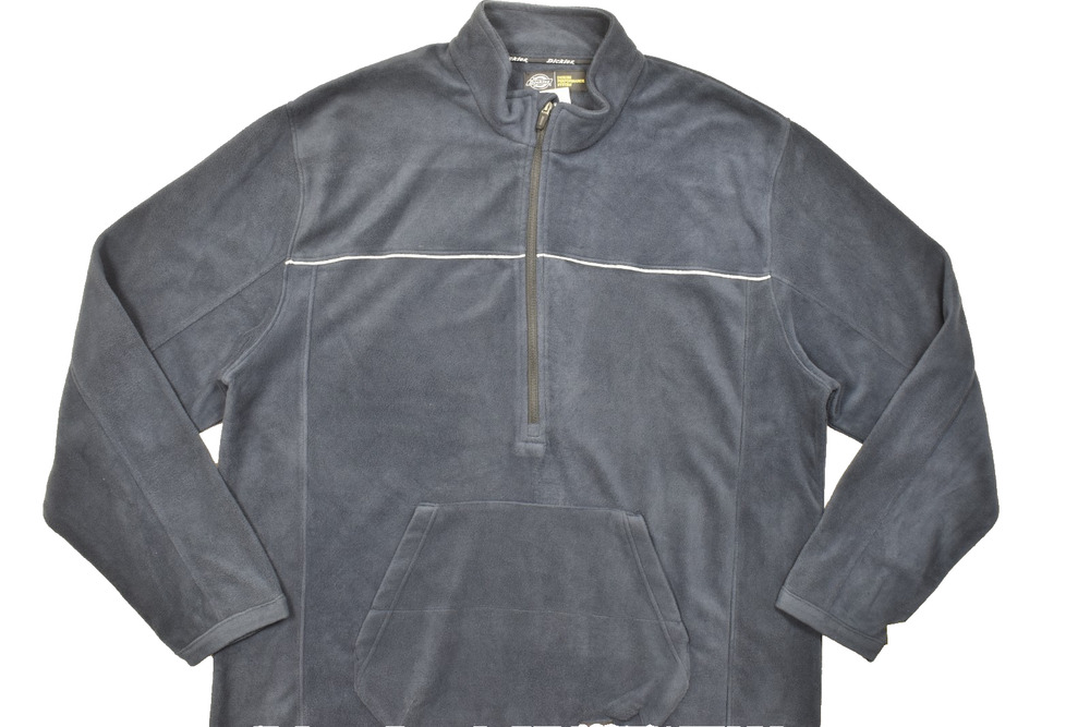 Dickies Performance System Men 2X XXL Navy Blue Fleece 1/4 Zip Pullover Jacket S